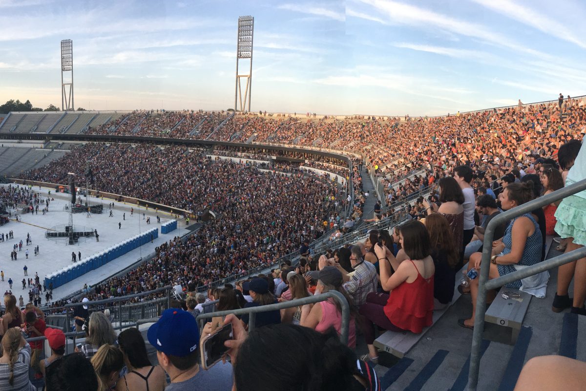 Scott Stadium during the 2017 Concert for Charlottesville